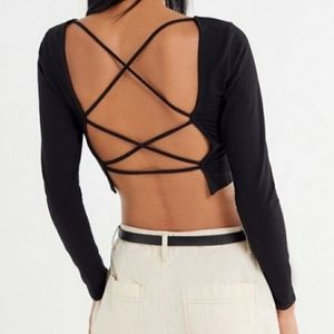 UO Kaia Strappy Open-Back Cropped Top